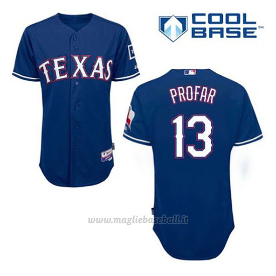 Maglia Baseball Uomo Texas Rangers Jurickson Profar 13 Blu Alterner Cool Base
